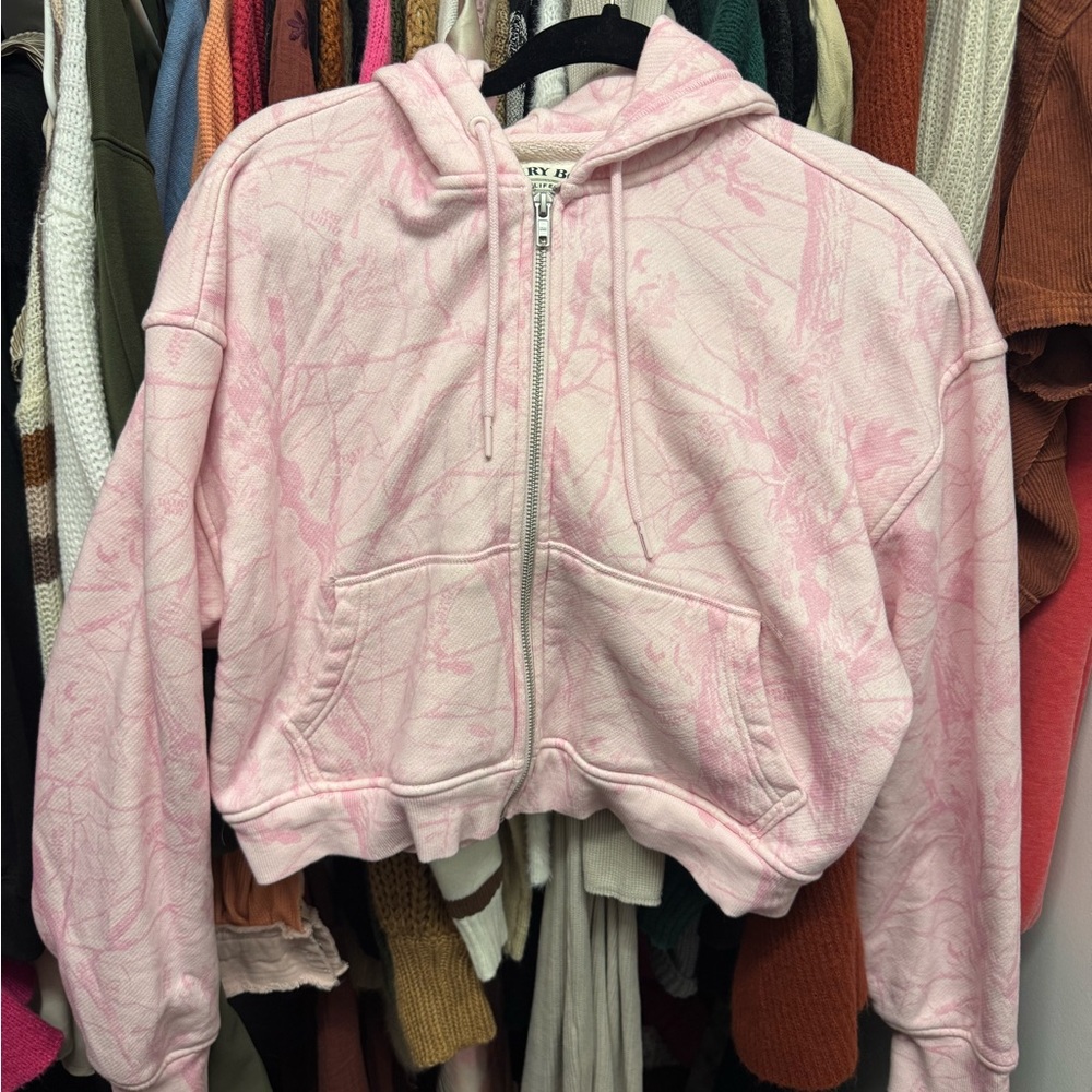 DAIRY BOY Cropped Hoodie Jacket BUBBLEGUM CAMO